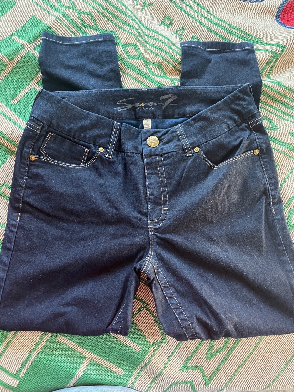 Seven7 Women's Dark Indigo Skinny Jeggings